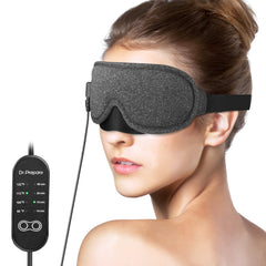 DR.PREPARE Heated Eye Mask showing targeted heat zones for eye comfort