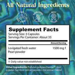 Dragon Herbs Pearl Powder bottle with non-GMO label signals natural ingredients.