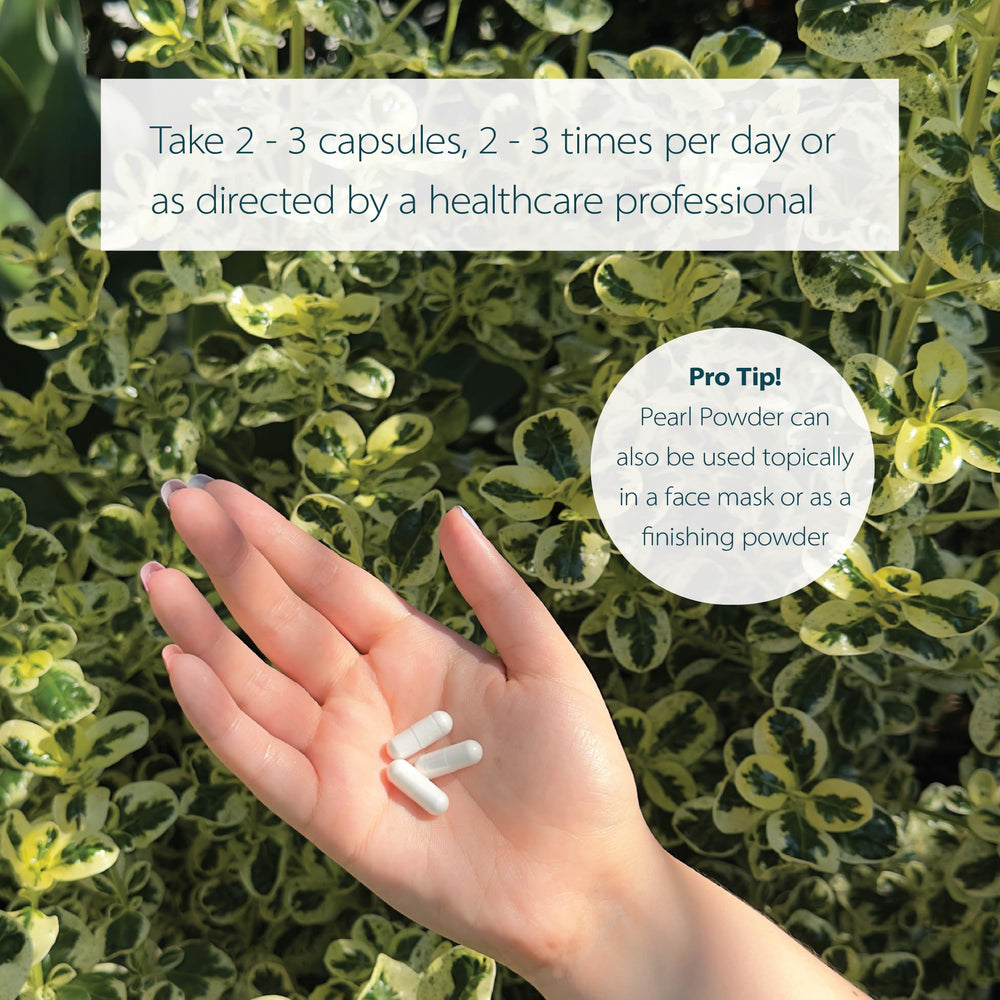 Dragon Herbs Pearl Powder capsules close-up hint at relaxation and daily energy.