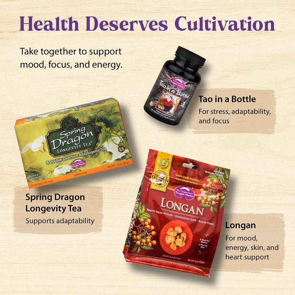 Lifestyle shot with calm focus after taking Dragon Herbs adaptogen.