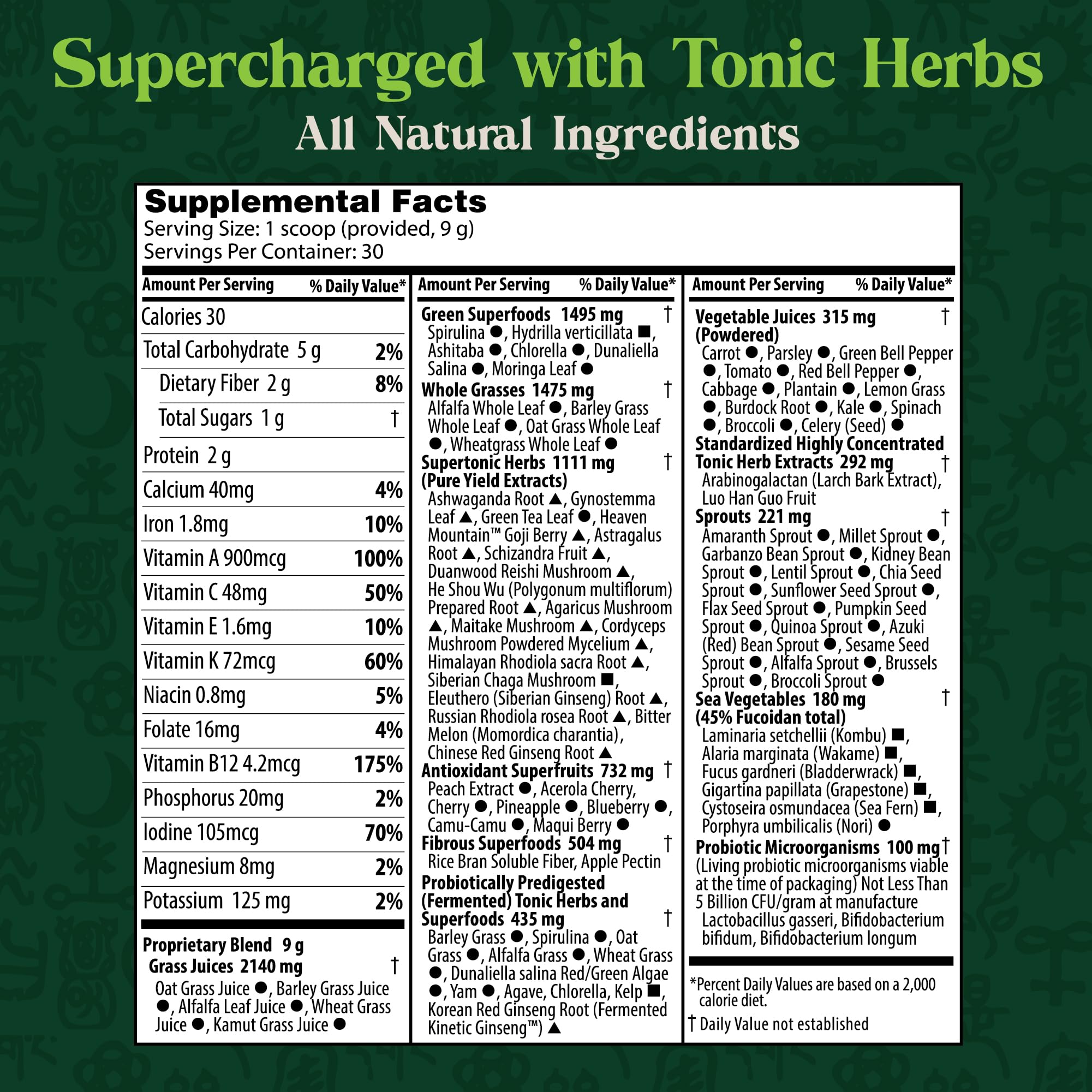 Dragon Herbs Tonic Alchemy bottle shown dispensing powder into a glass for easy daily use