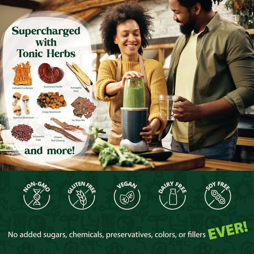 Dragon Herbs Tonic Alchemy ingredients label highlighting 91 components