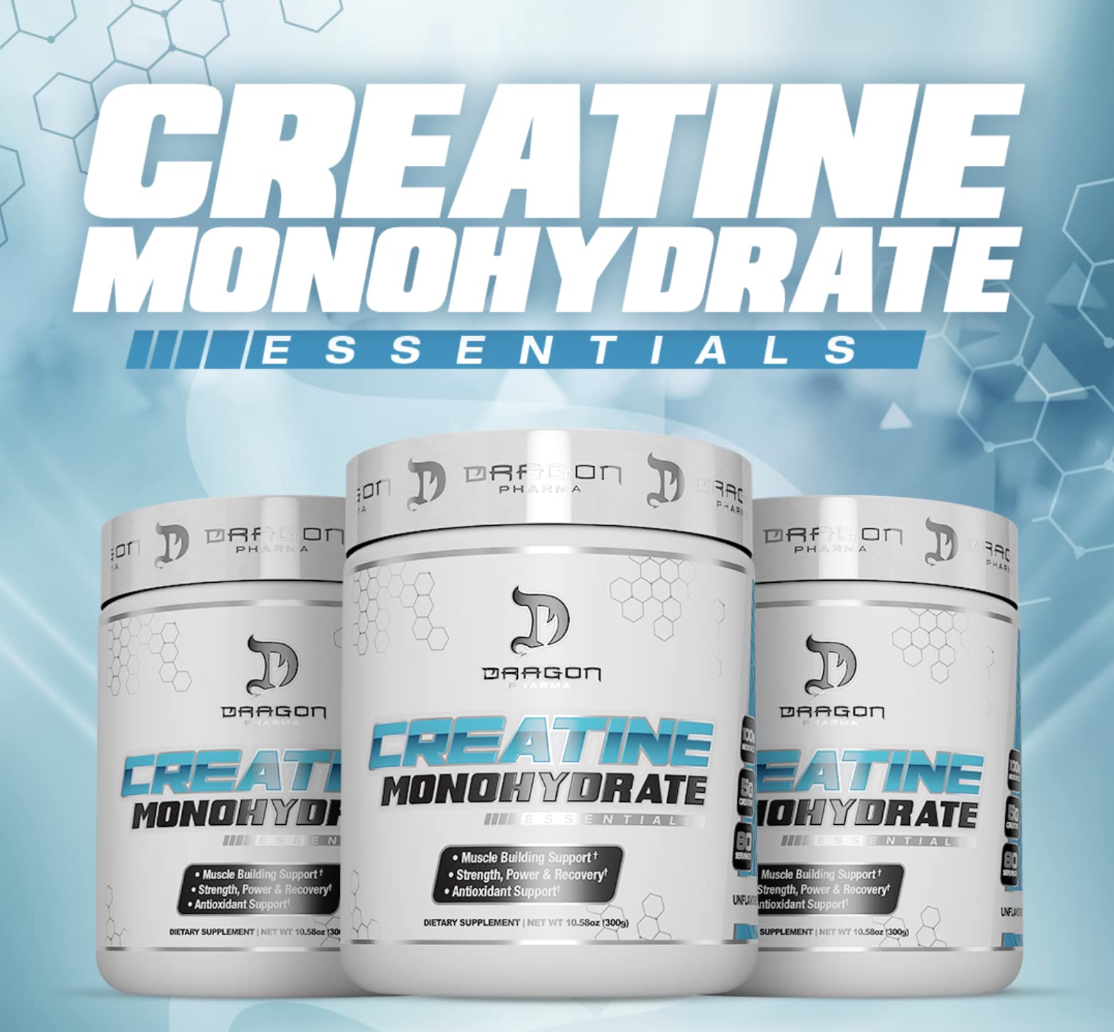 Dragon Pharma Creatine Monohydrate after-workout scene emphasizing recovery potential.