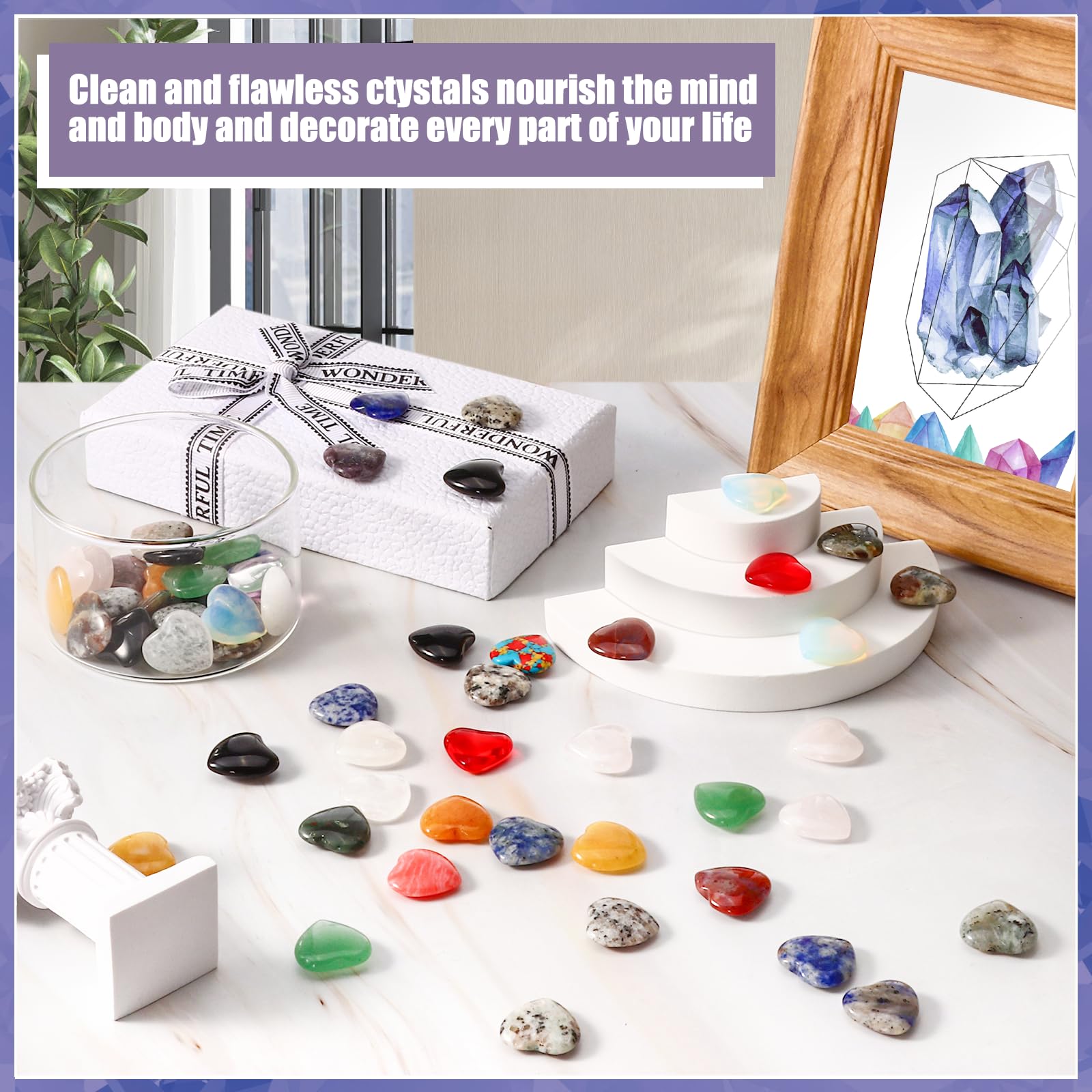 Draupnir home office decor stone set enhances ambiance and aura balance.