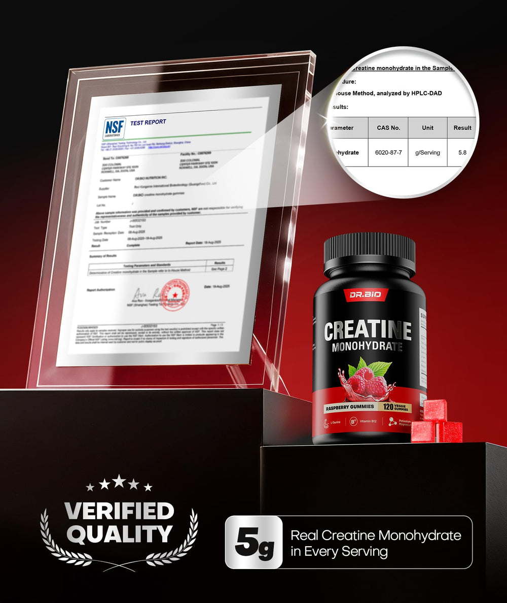 DR.BIO US GMP-certified facility badge on packaging
