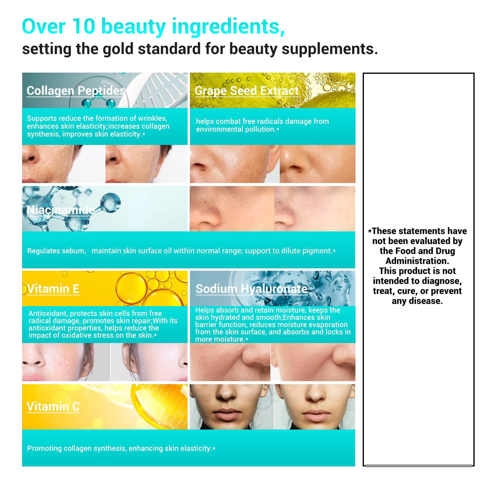 Close-up of DrBioCare packaging nutrition panel highlighting beauty nutrients.