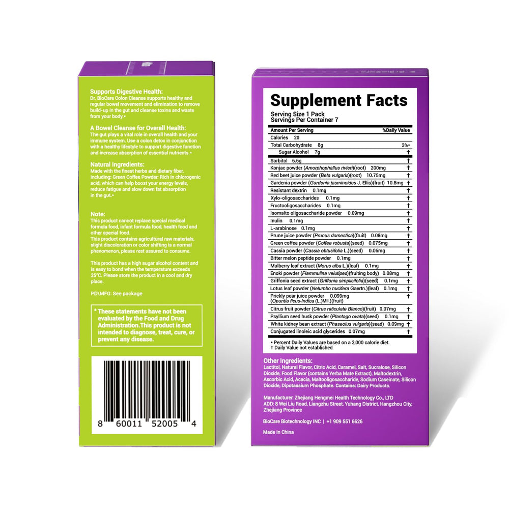 DrBioCare Colon 7 Days Cleanse GMP quality seal signals premium safety.