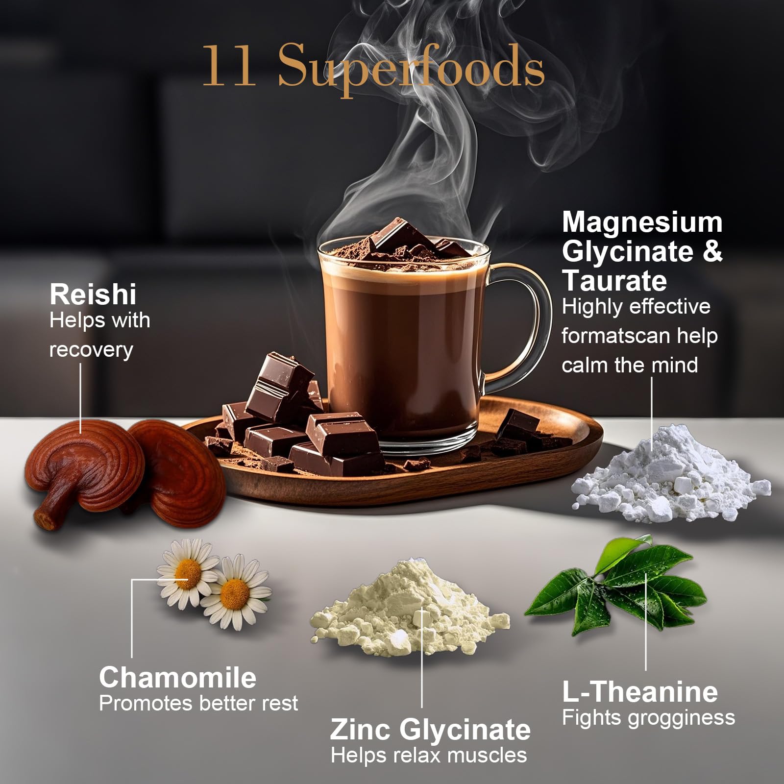 Dream Cocoa melatonin-free formula highlighting natural sleep support without pills