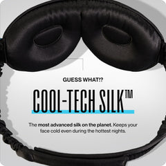 Dream Recovery Luxe Mask blocks light with 100% blackout fabric for deep rest.