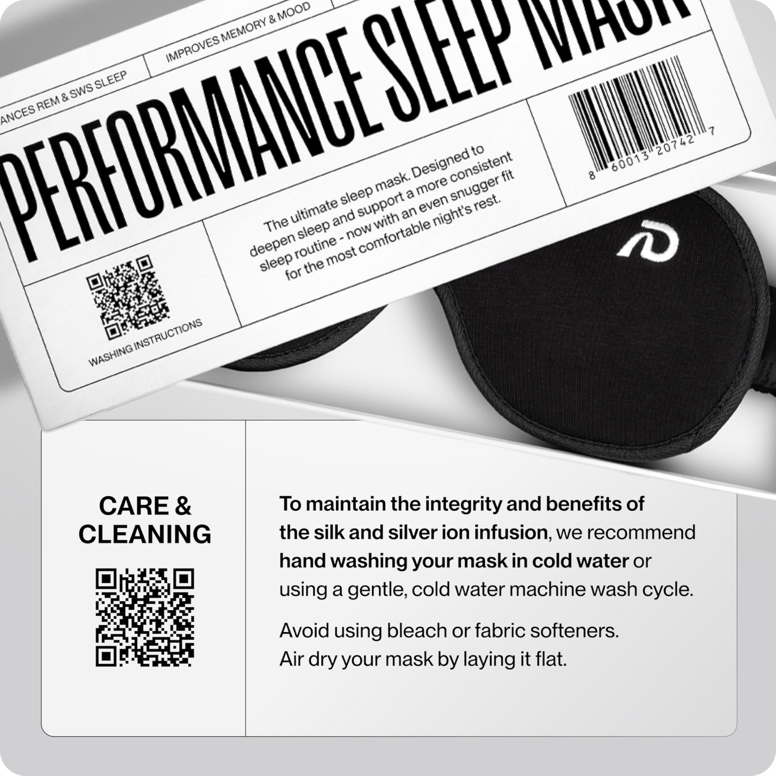Dream Recovery Luxe Mask on a side sleeper for uninterrupted rest.