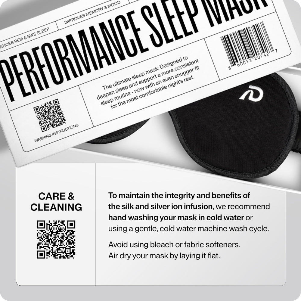 Dream Recovery Luxe Mask on a side sleeper for uninterrupted rest.