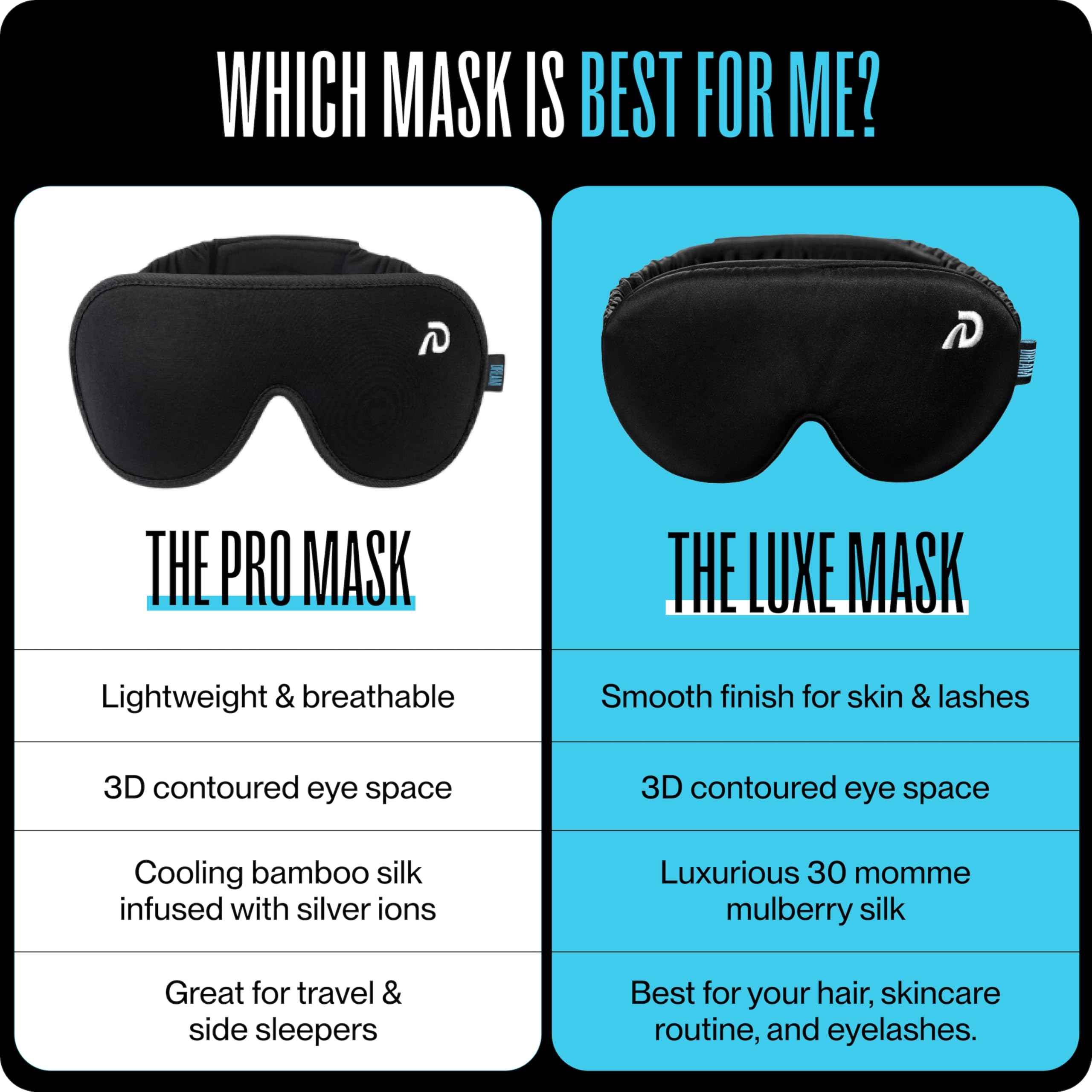 Dream Recovery Luxe Mask silk contours support hair and skin comfort.