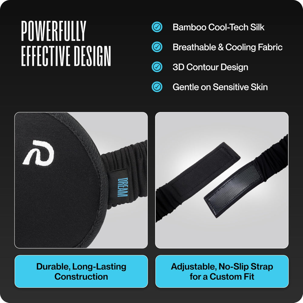 Dream Recovery The Pro Mask features Bamboo Cool-Tech silk with silver ion for skin comfort.