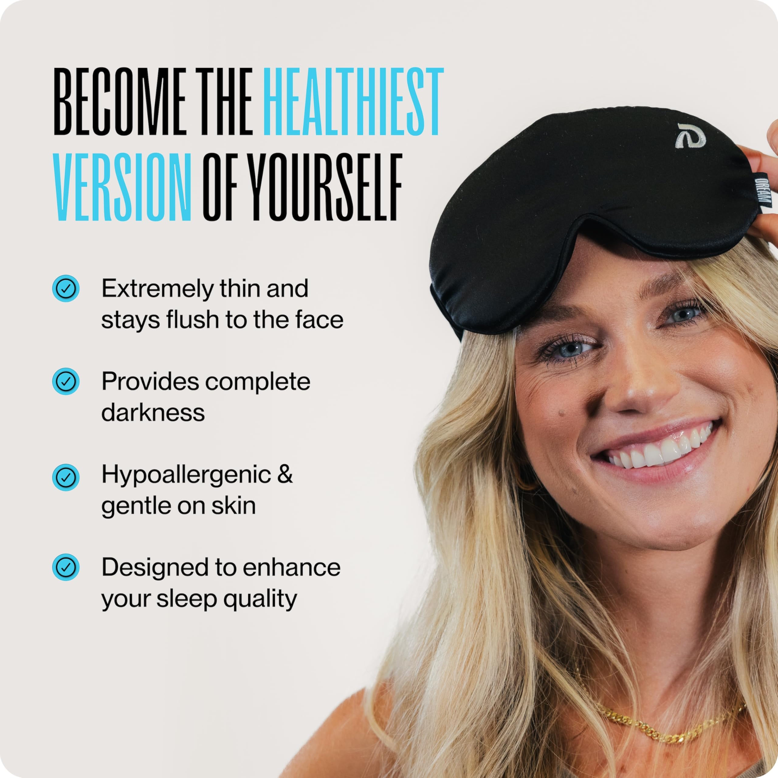 Dream Recovery The Pro Mask helps reduce eye pressure with contoured 3D cups.