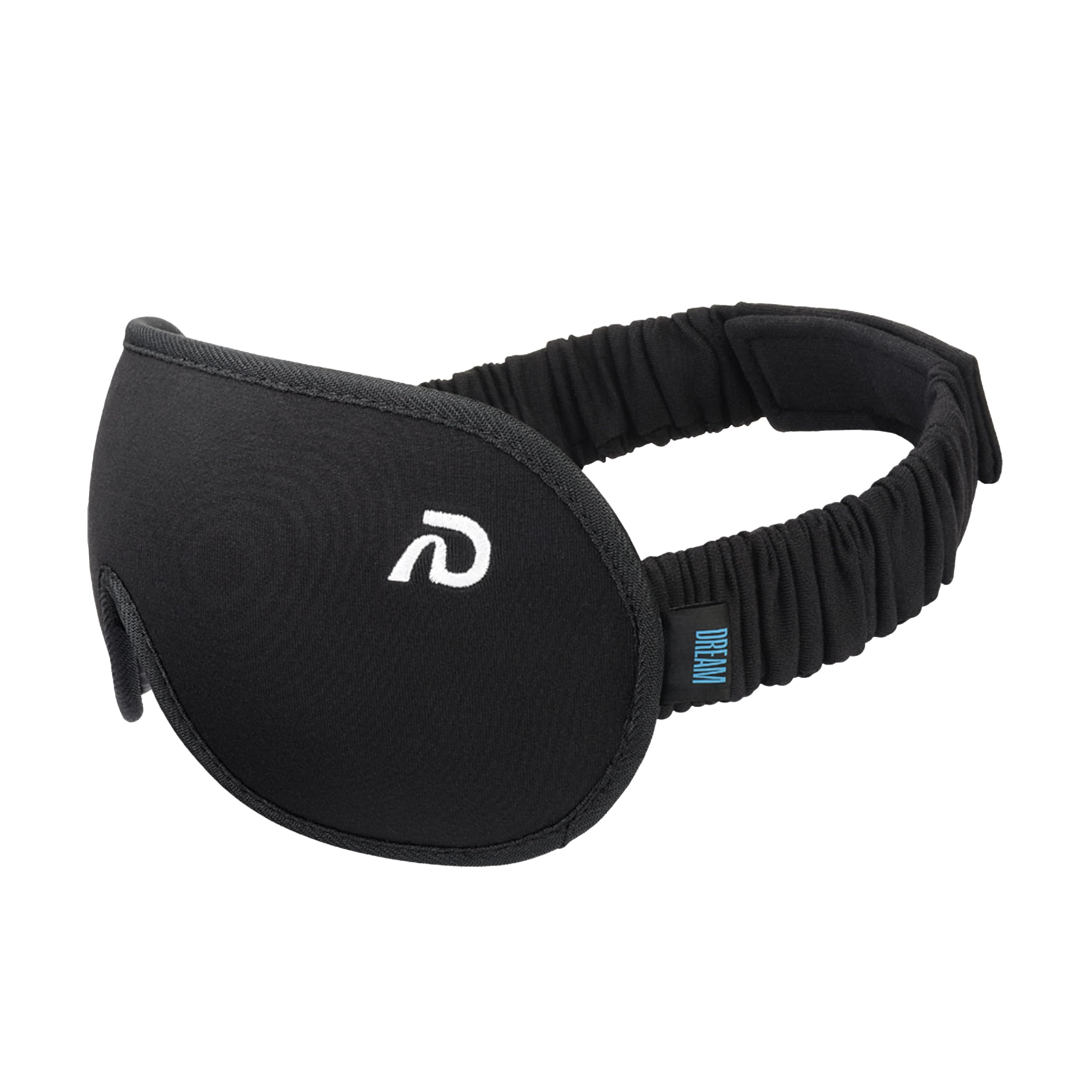 Dream Recovery The Pro Mask with 3D eye cups for side sleepers blocks light for deep rest.