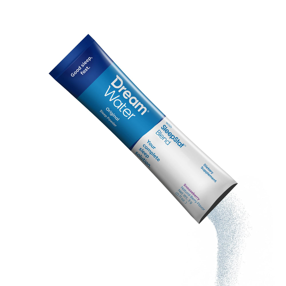 Dream Water Snoozeberry label front highlights ingredients