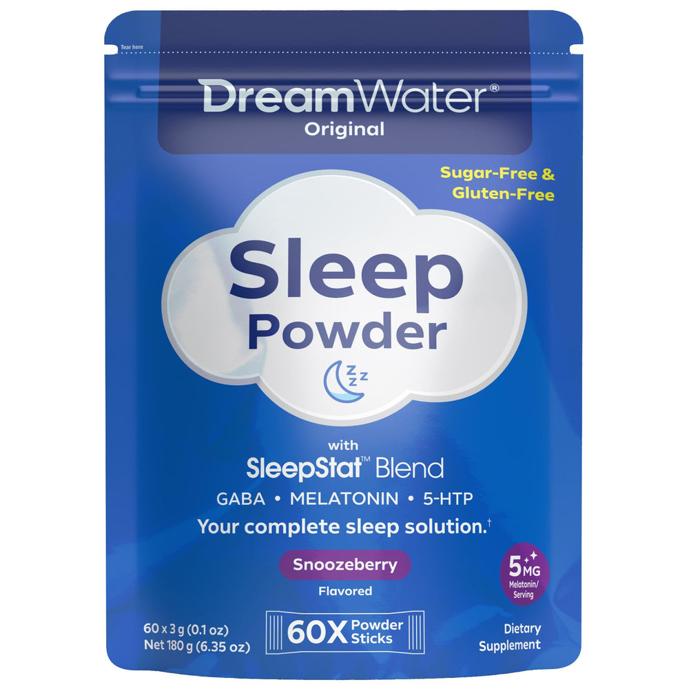 Dream Water Snoozeberry stick close-up shows portable sleep aid
