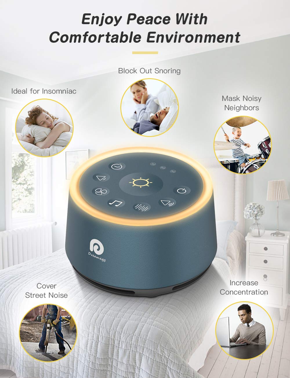 Dreamegg D1 nursery night use with soft glow during feeding