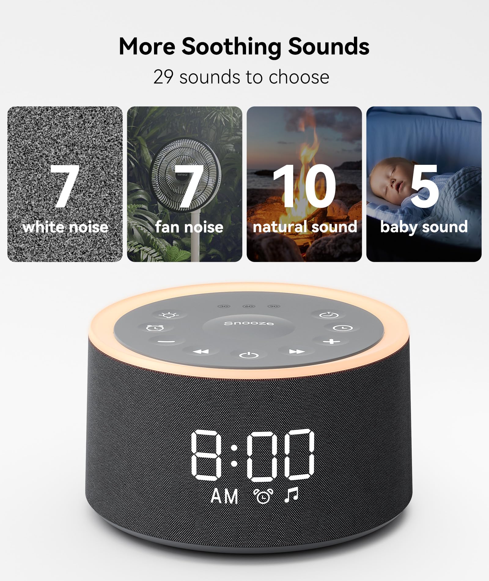 Dreamegg D1+ warm night light creating cozy bedside illumination