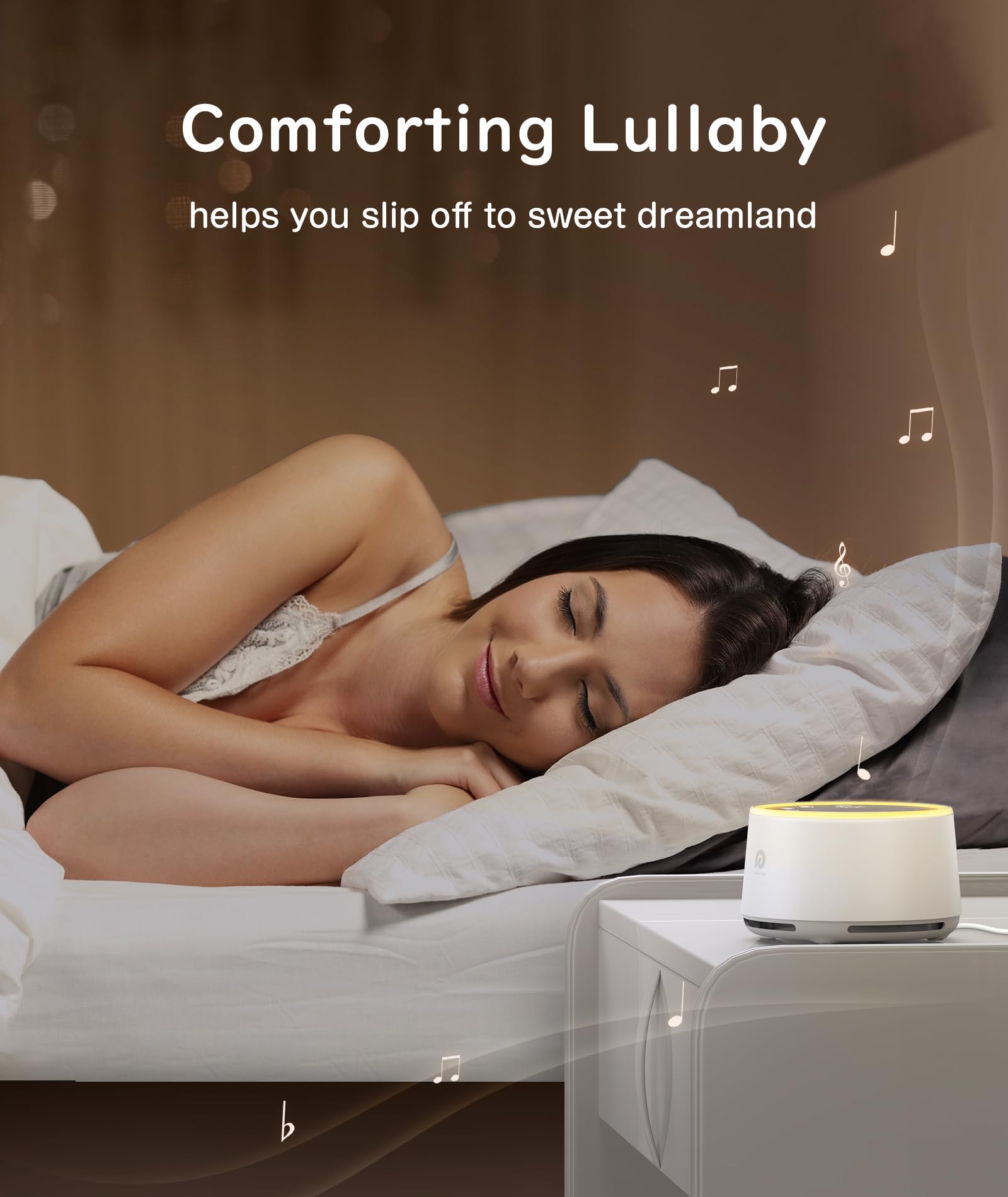 Dreamegg D1 natural sounds like birds and rain for relaxation.