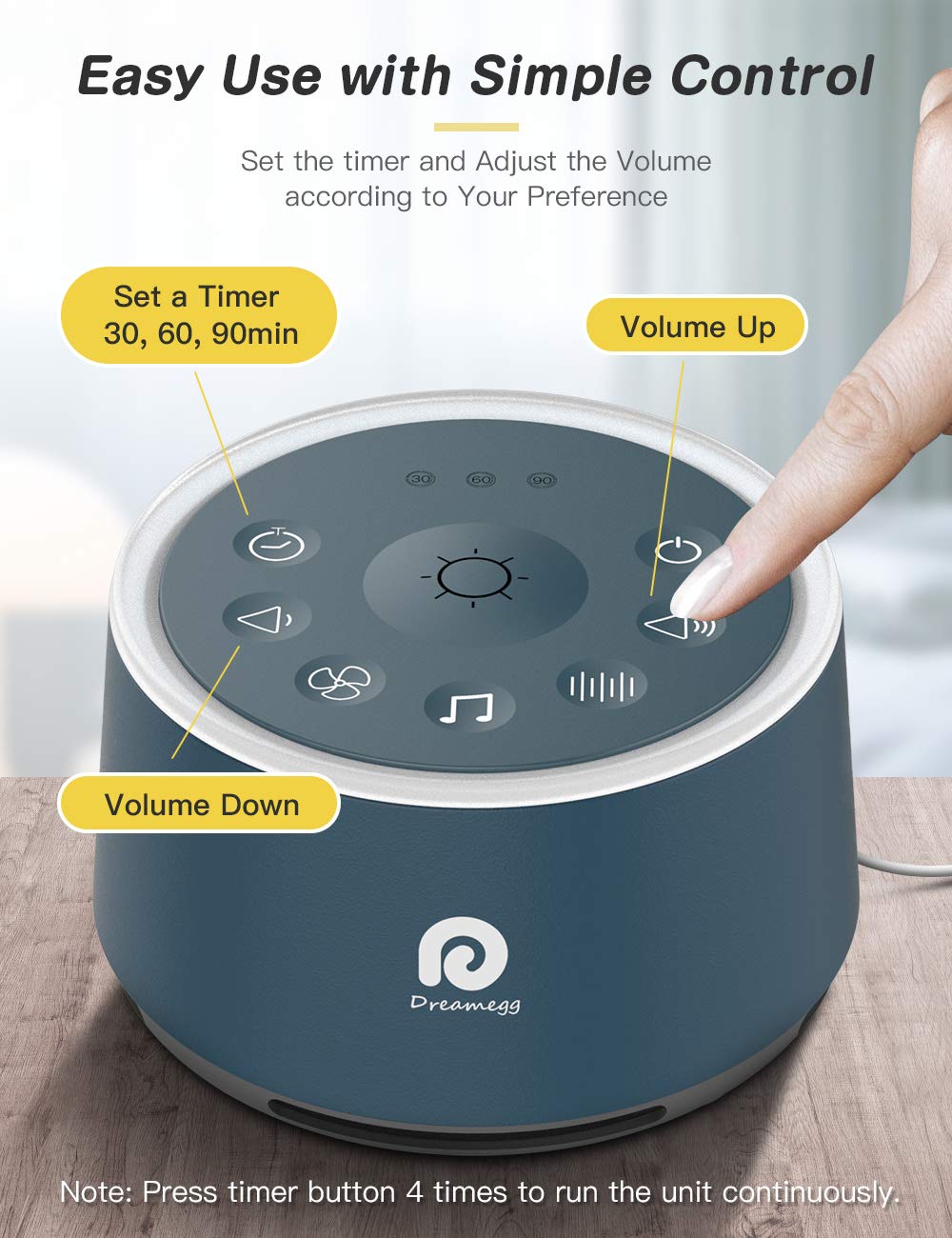 Dreamegg D1 compact travel size fits on nightstand or bag