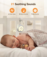 Dreamegg D11 baby sleep scene with soothing sounds for calm