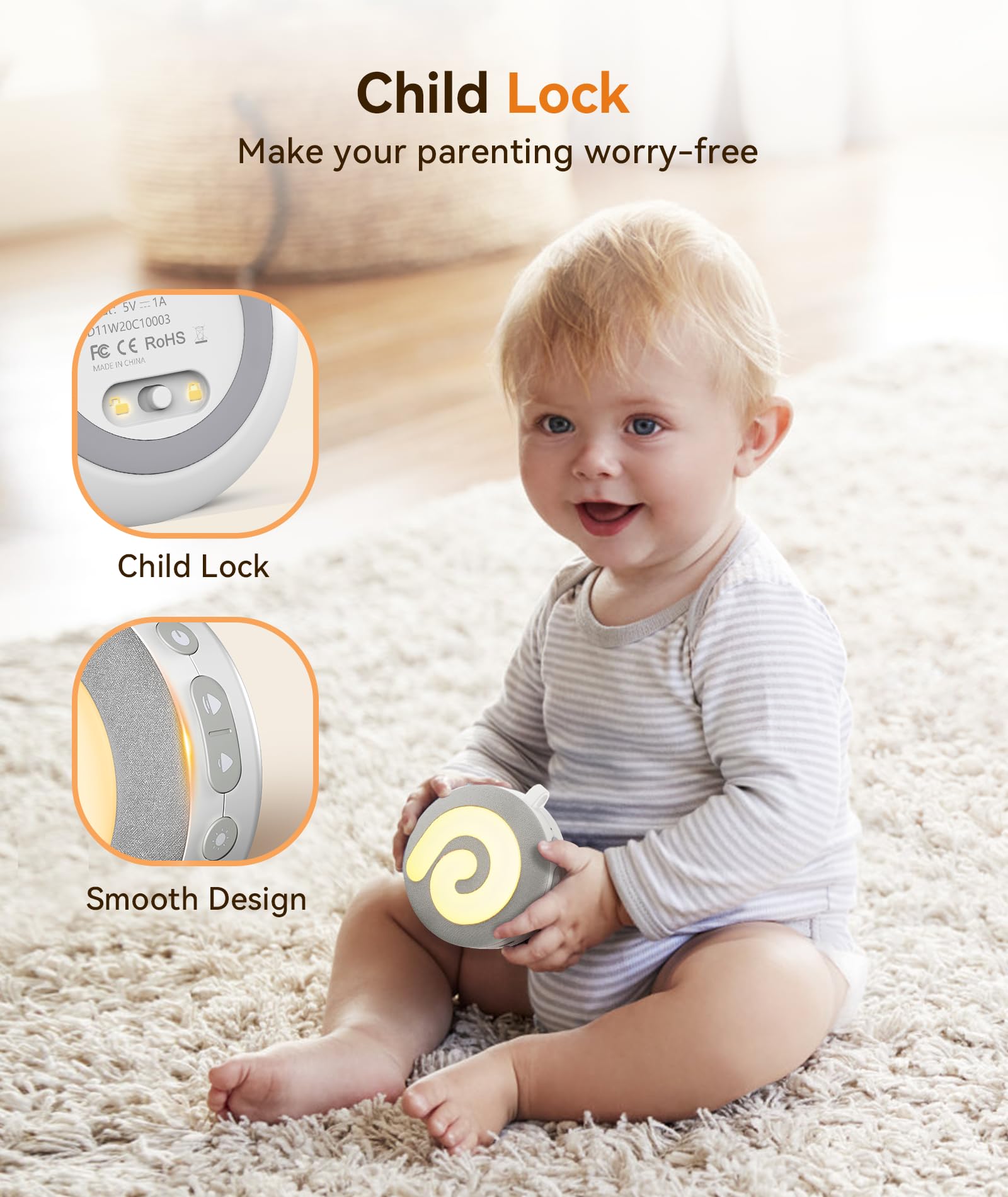 Dreamegg D11 compact size fits in a diaper bag