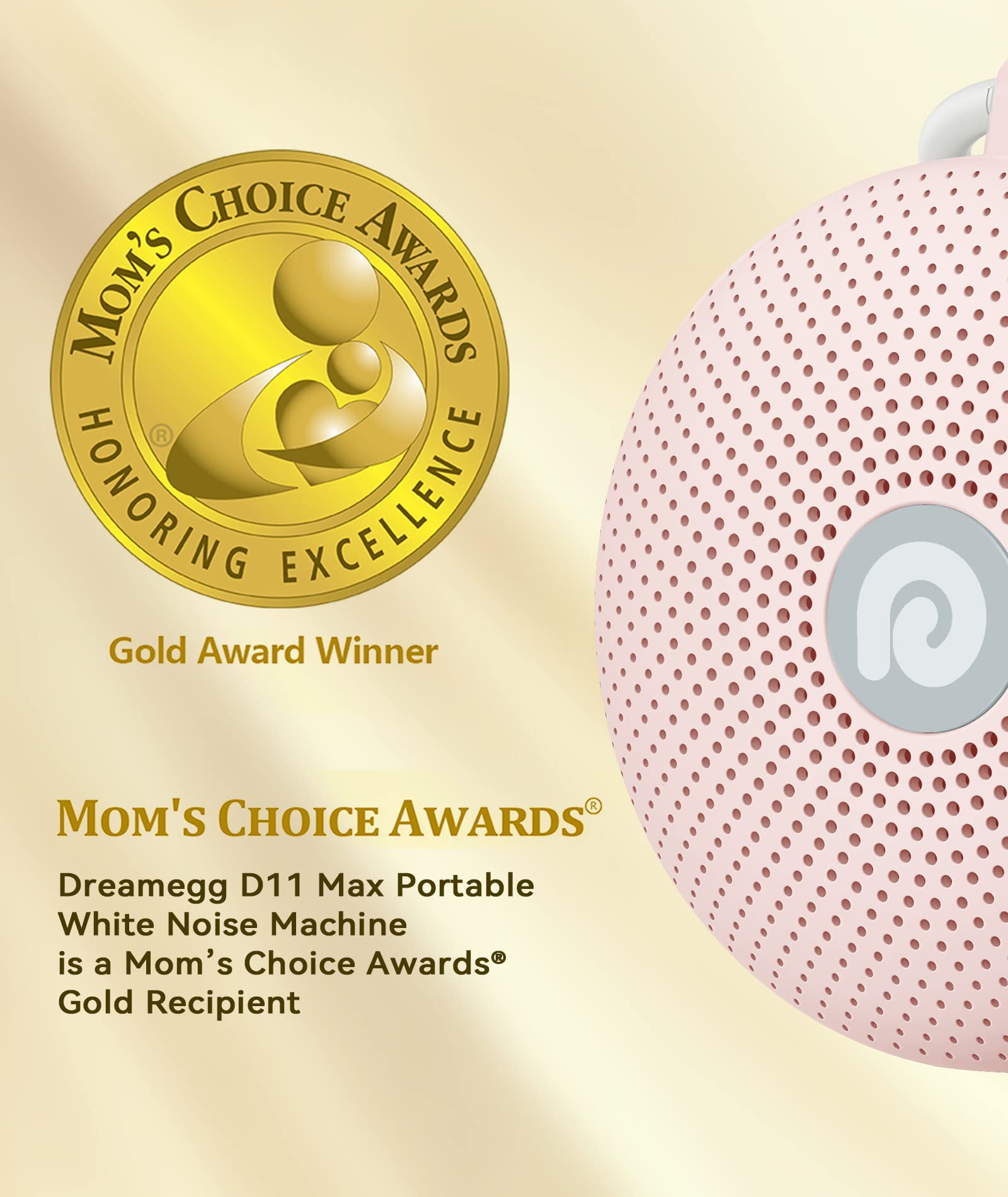 Dreamegg D11 Max with 21 soothing sounds selectable for sleep and relaxation.