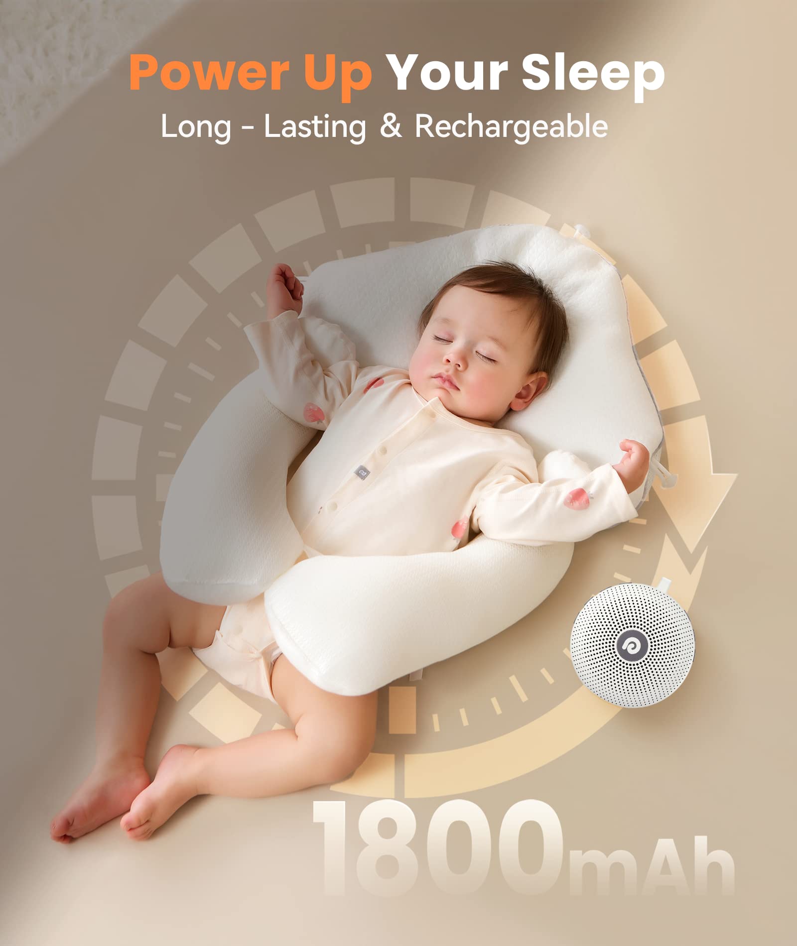 Dreamegg D11 Max offers 21 soothing sounds including lullabies and nature tones.