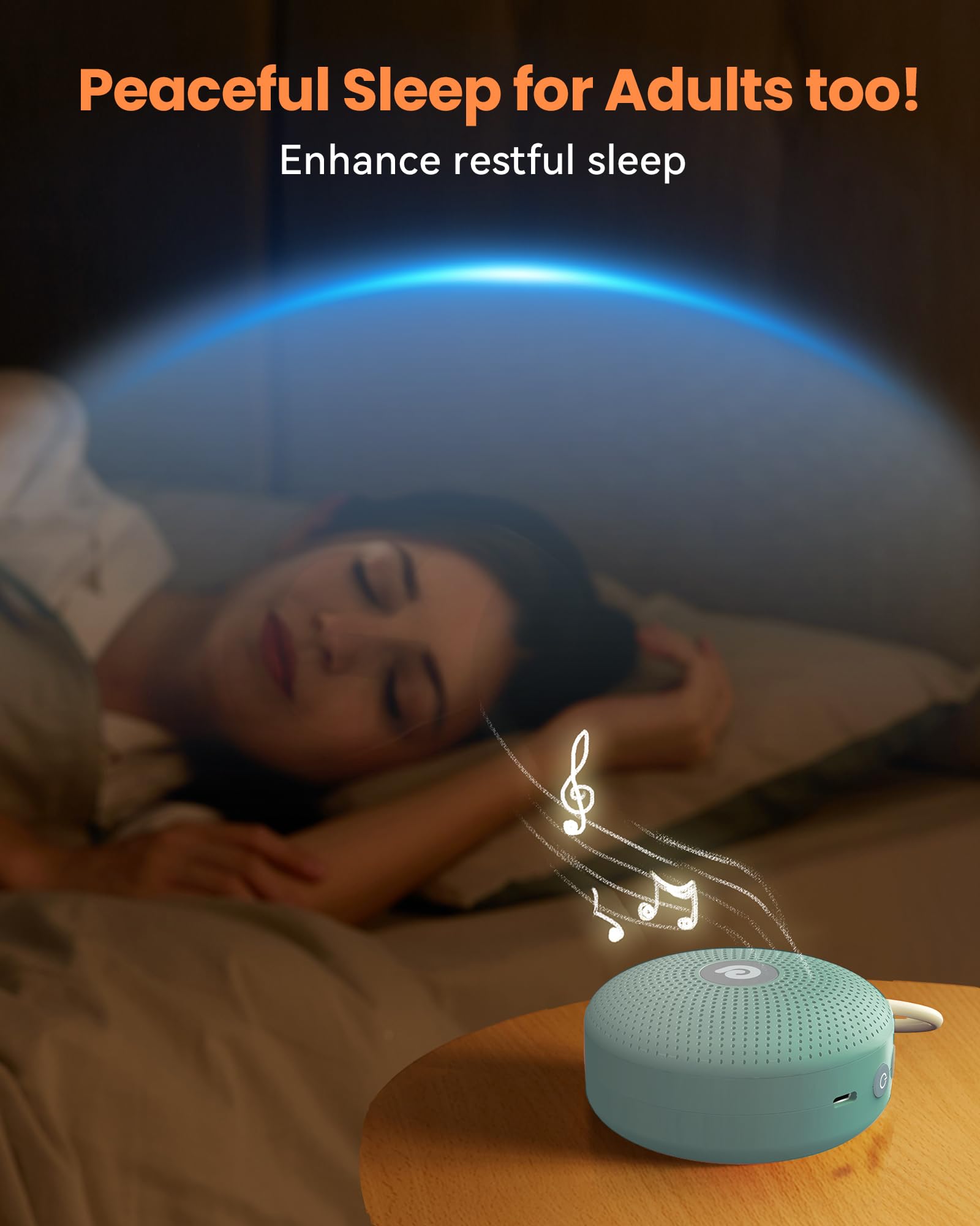 Dreamegg D11 Max bedside setup, ideal for baby and adult relaxation