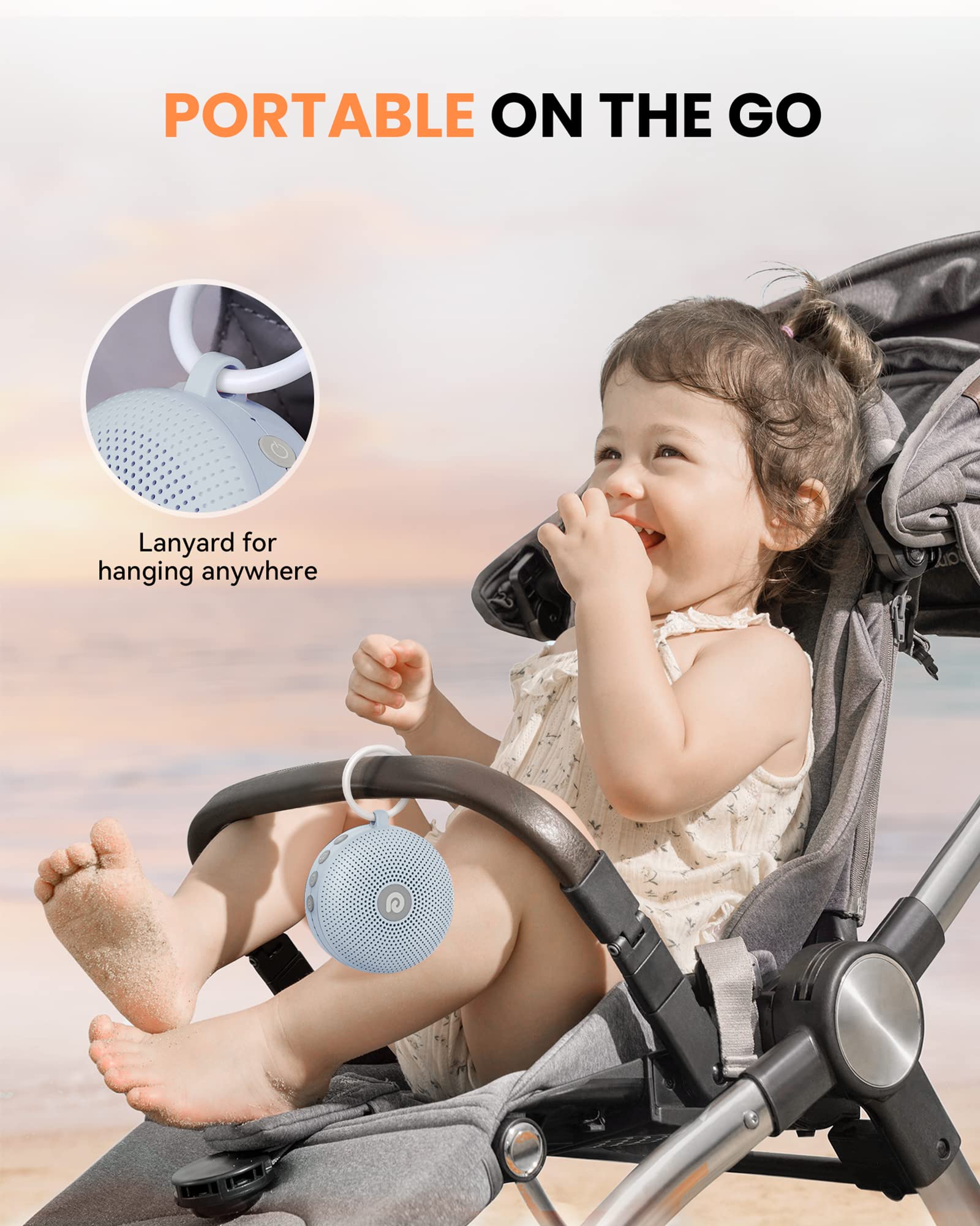 Dreamegg D11 Max 21-sound selector offers diverse white noise and lullaby options.
