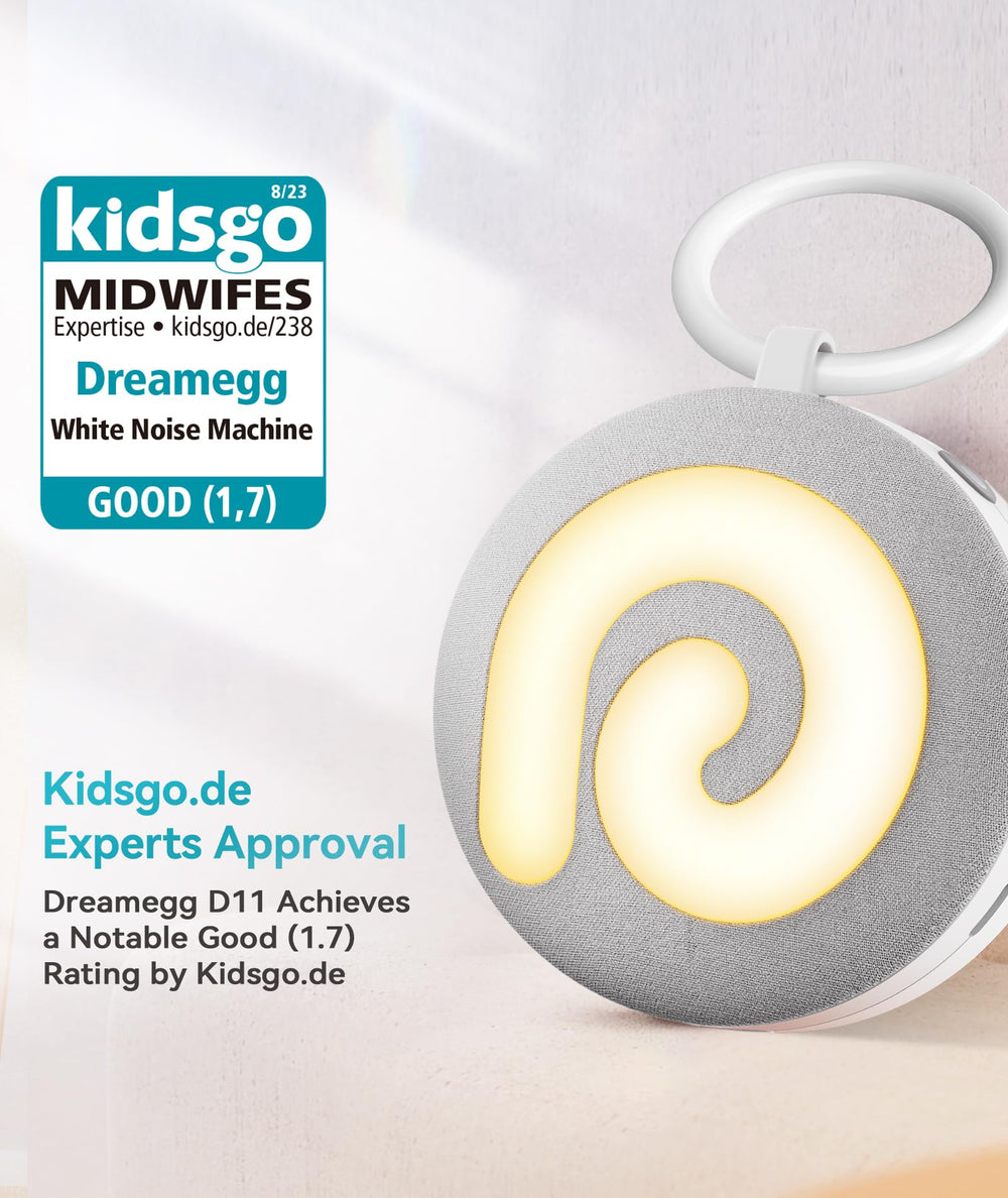 Dreamegg D11 night light on provides a gentle glow for midnight feeds
