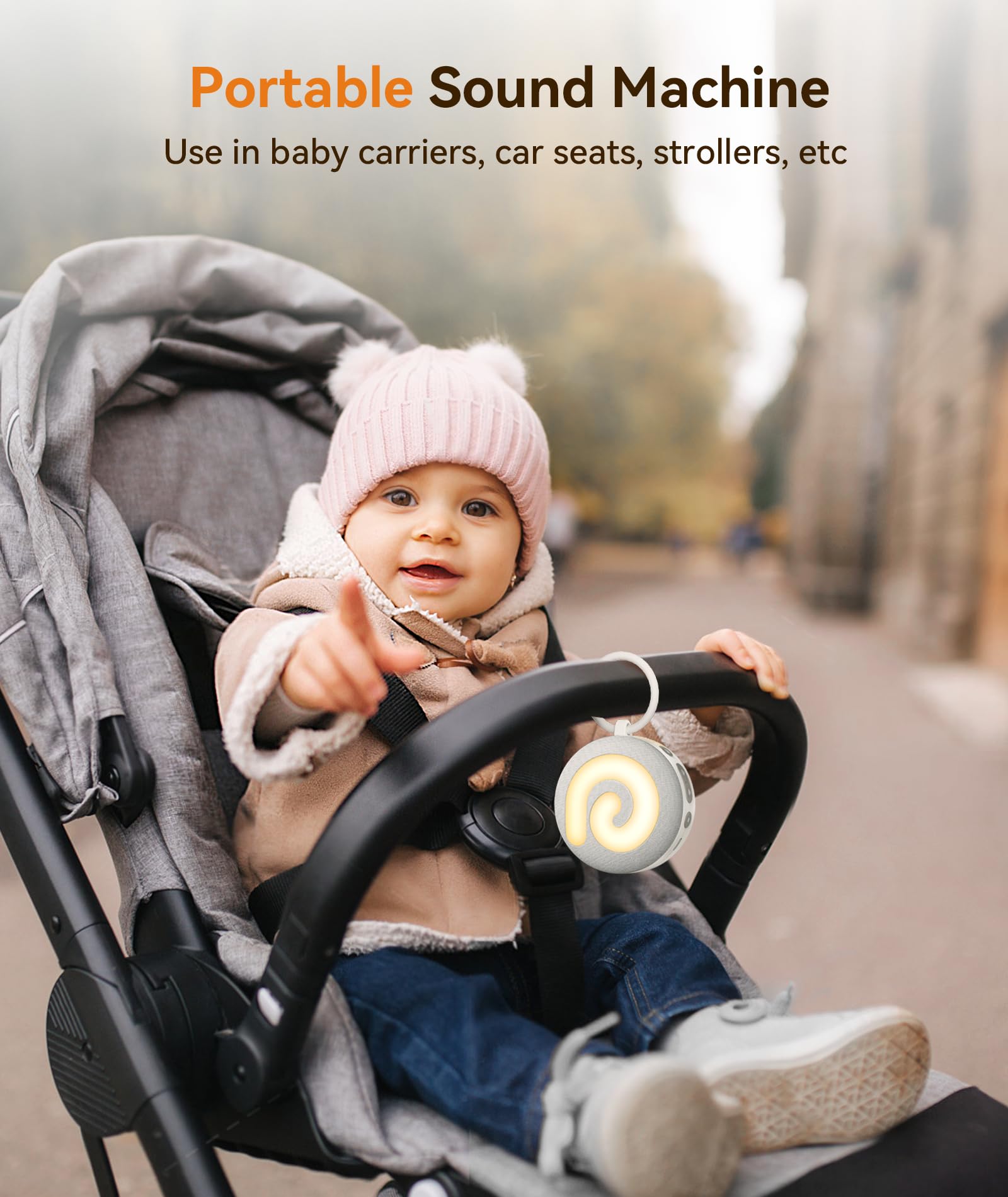 Dreamegg D11 portable clip secures device on bag or stroller