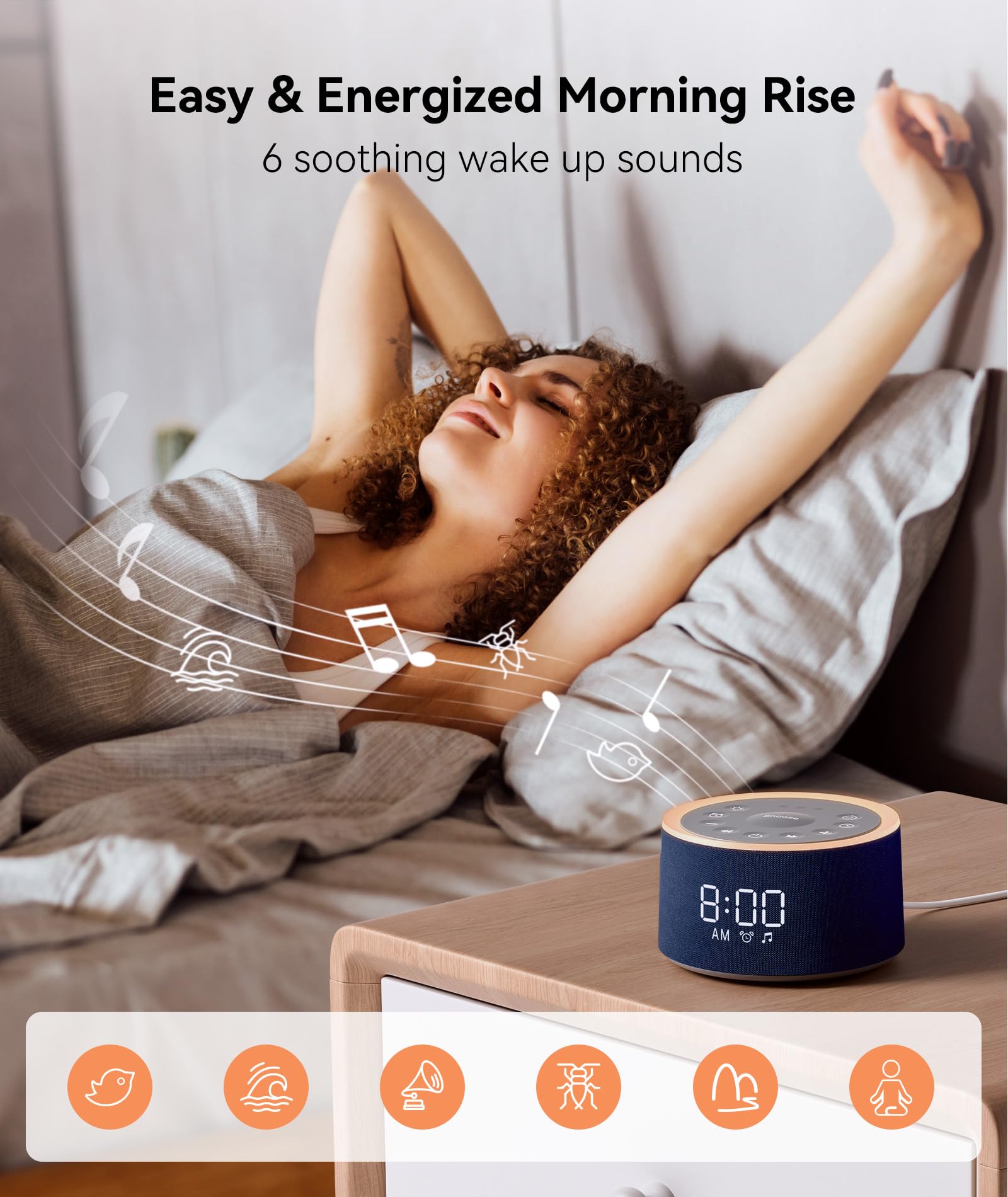 Dreamegg D1+ compact bedside design saves space on your nightstand.