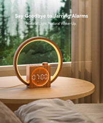 Dreamegg Sunrise Alarm Clock shows 12 ambient colors to set mood