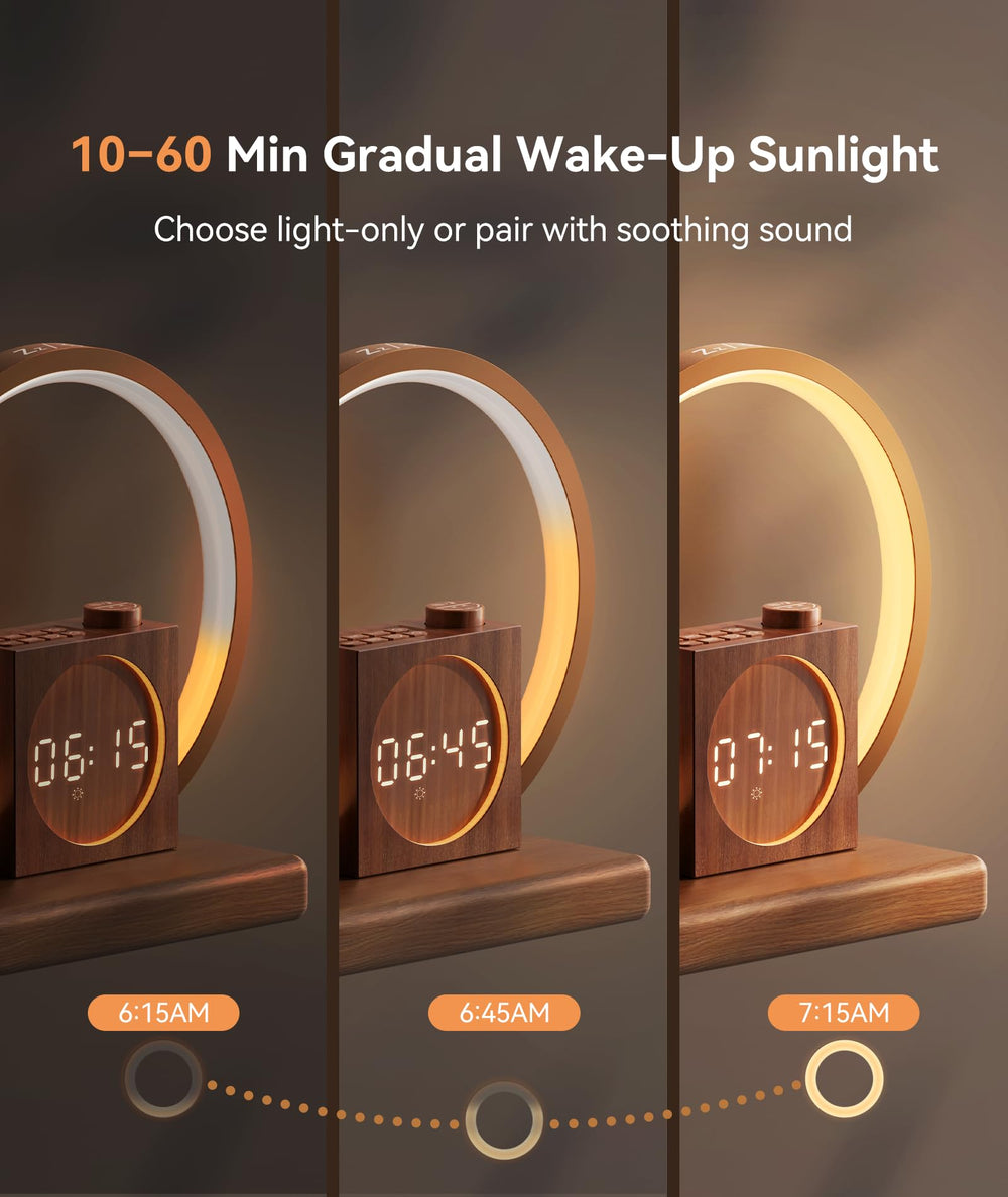 Dreamegg Sunrise Alarm Clock offering 25 soothing sounds for relaxation