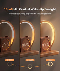 Dreamegg Sunrise Alarm Clock offering 25 soothing sounds for relaxation