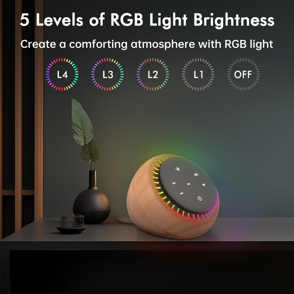 RGB light on DreamSky creates mood while winding down.