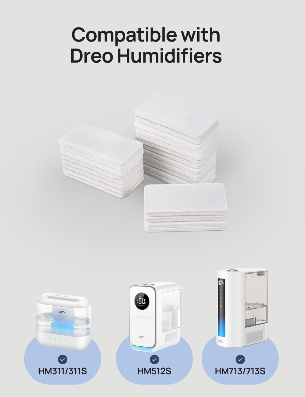 Dreo: almohadillas aroma de fibras naturales para casa segura.