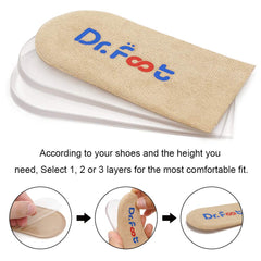 Dr Foot beige insert with soft PU gel for durable foot support.