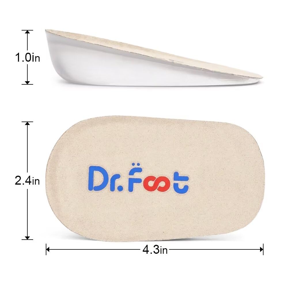 Dr. Foot height options offer 0.6 to 1-inch lift for versatile use