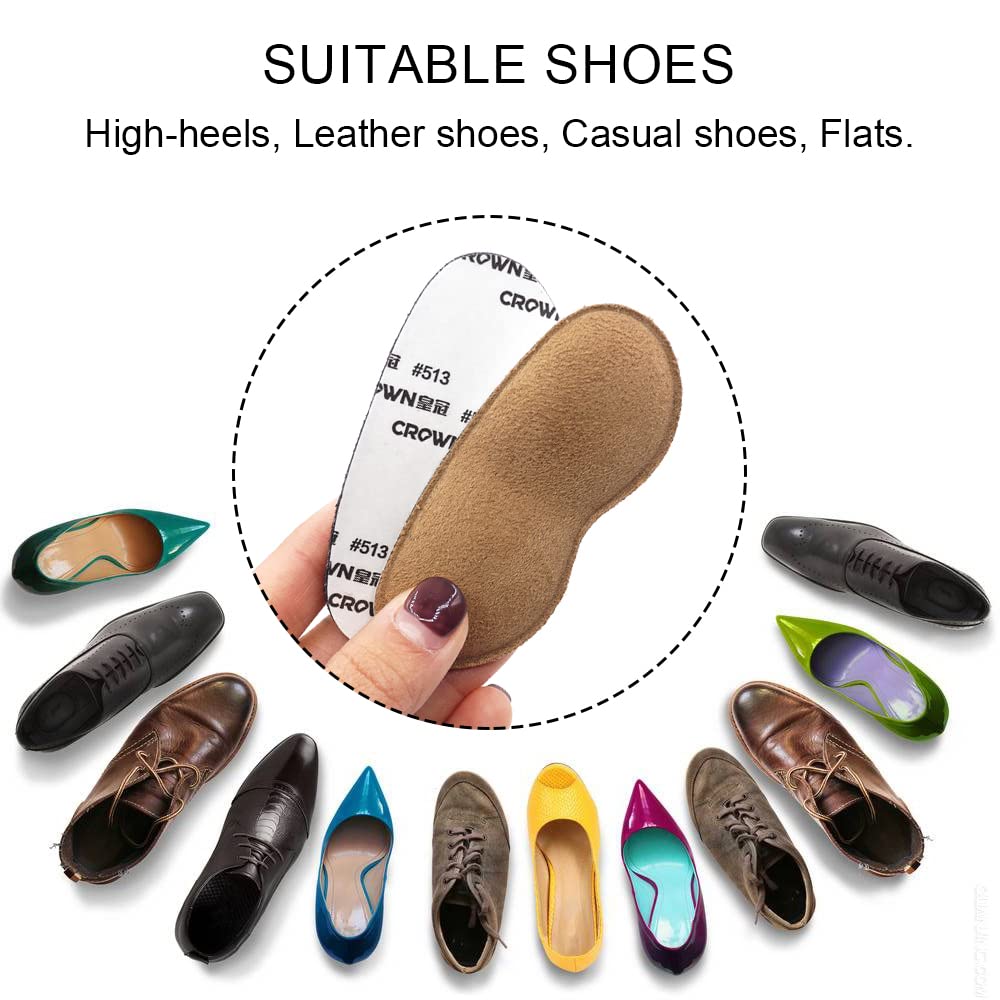 Dr Foot Heel Grips self-adhesive back emphasizes secure, slip-free wearing in many shoes