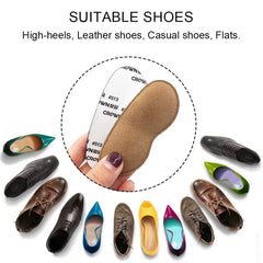 Dr Foot Heel Grips self-adhesive back emphasizes secure, slip-free wearing in many shoes