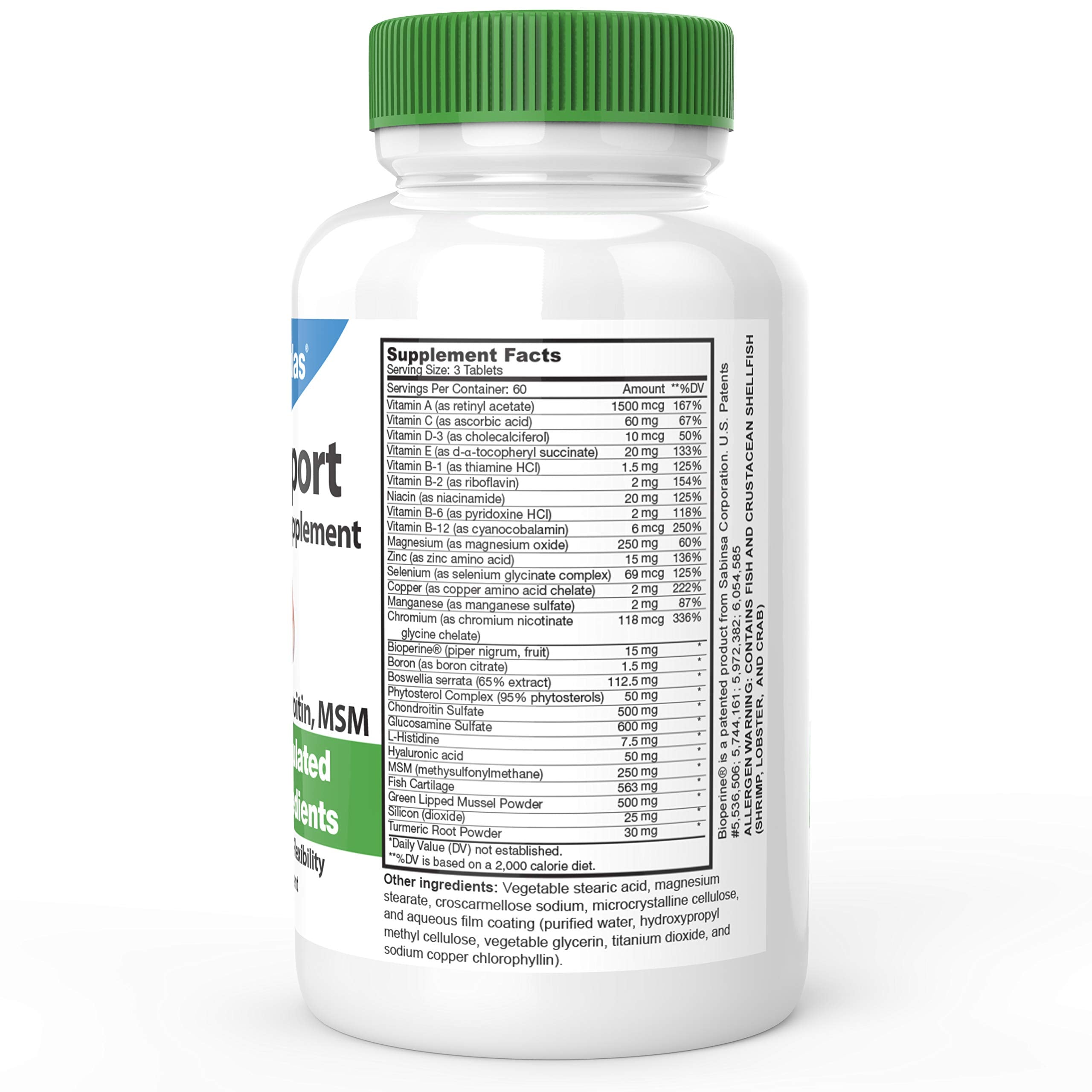 DrFormulas Mendamine ingredients list suggesting comprehensive joint support options