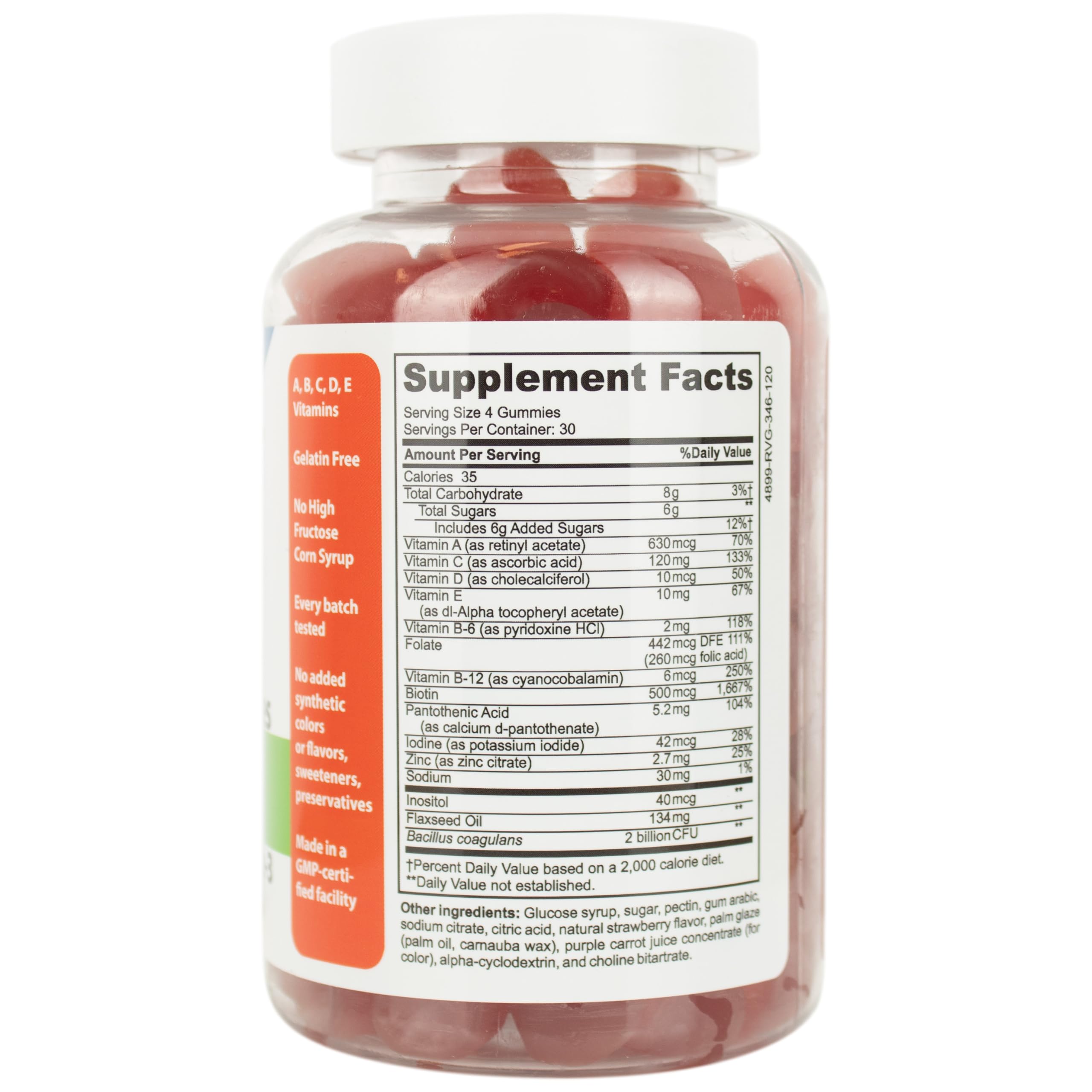 Closeup of Nexabiotic probiotic gummies highlighting kid-friendly texture and flavor