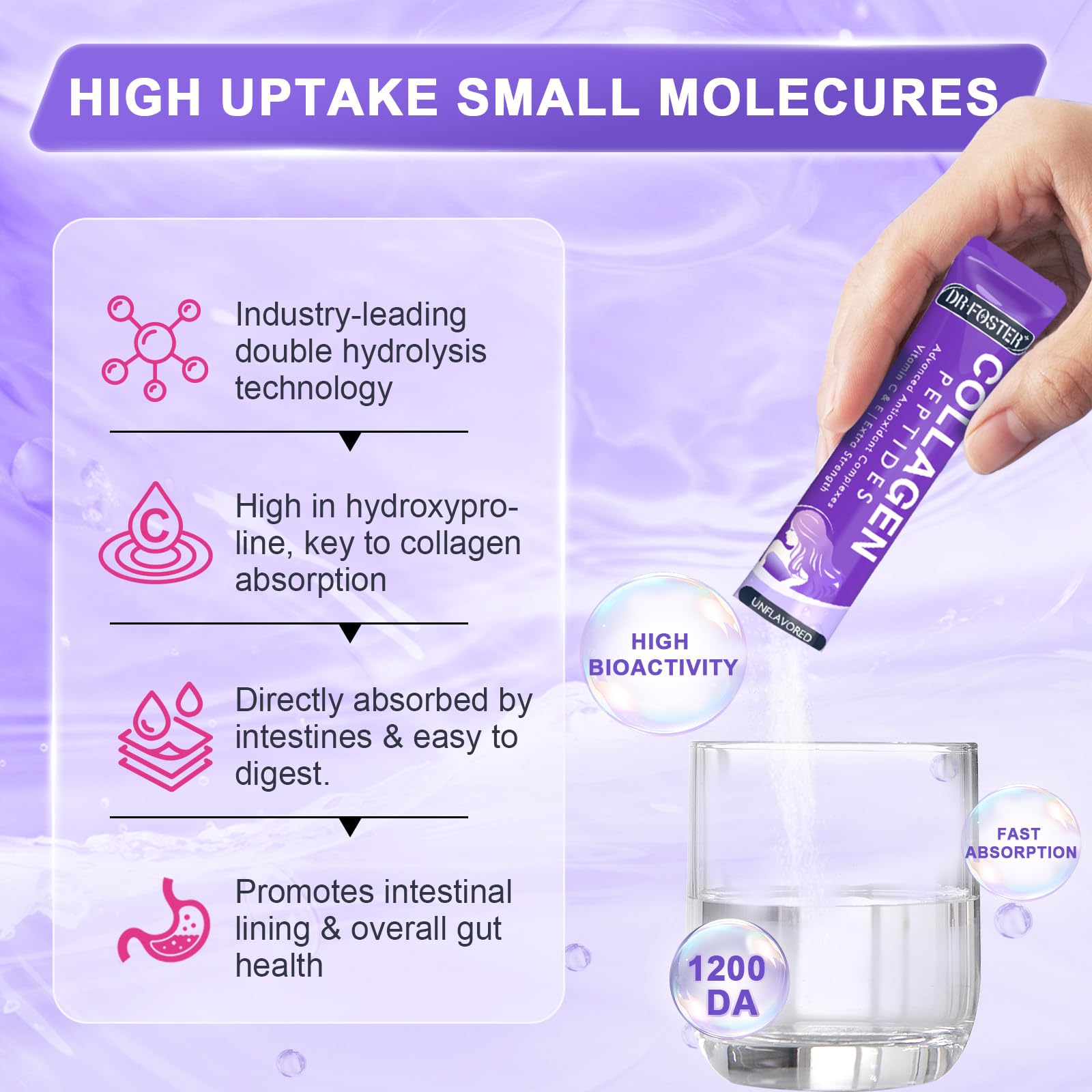 DRFOSTER Collagen for skin, hair and nails promotes overall beauty support.