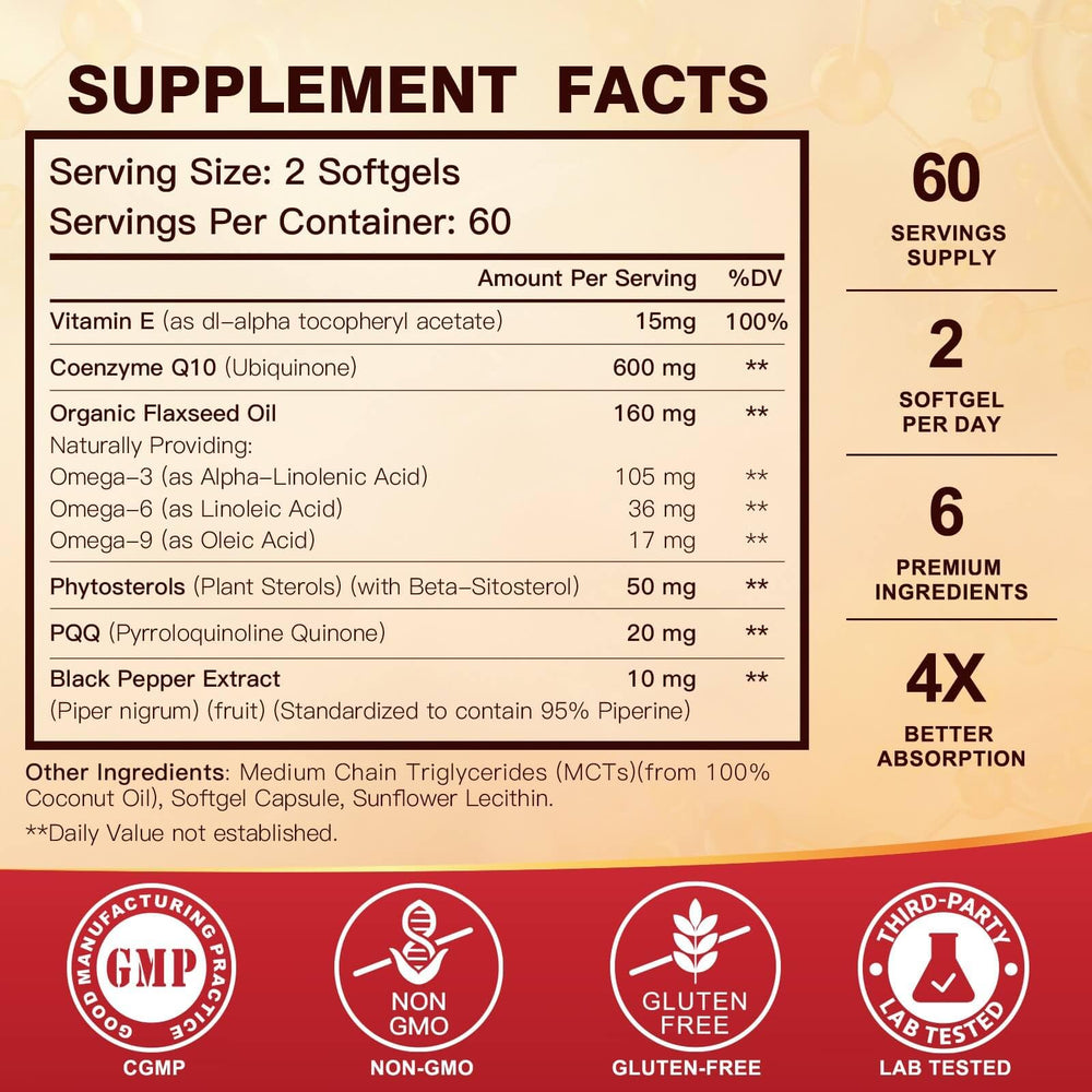 DRFOSTER CoQ10 softgels capsule closeup emphasizes smooth, easy-to-swallow texture