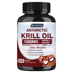 DRFOSTER Krill Oil 1200mg softgels bottle for daily omega-3 support