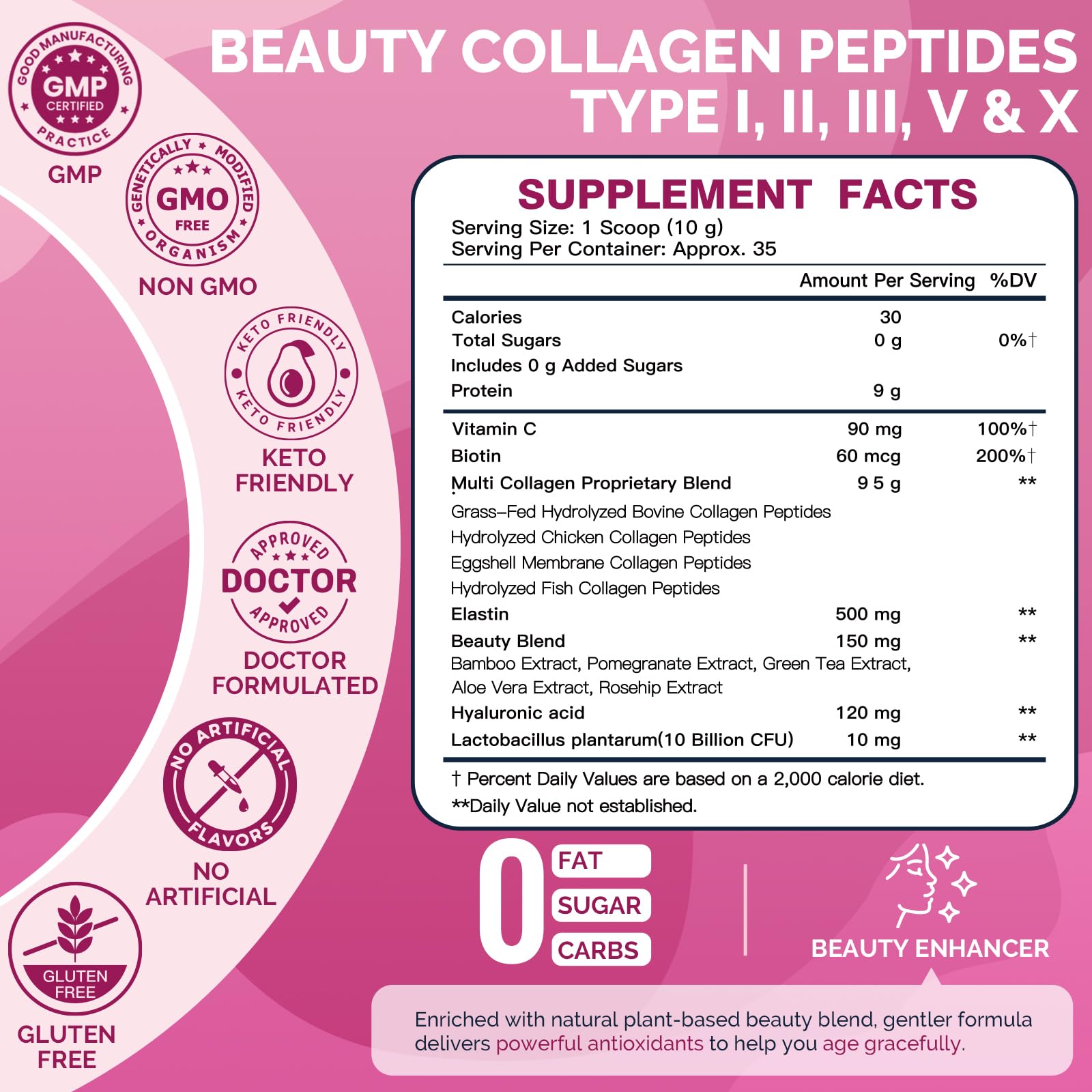 DRFOSTER Multi Collagen Powder tub closed for convenient daily use