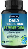 DRFOSTER Probiotics for Women & Men — 120B CFUs, Prebiotics, Enzymes | 90 Veggie Caps